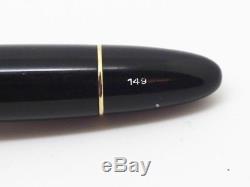 1950s Montblanc 149 Fountain Pen Diplomat Celluloid Silver Rings 14C FINE FLEX