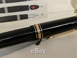 1960's MONTBLANC Meisterstuck Ebonite Grooves Face Feed 18C Nib Fountain Pen
