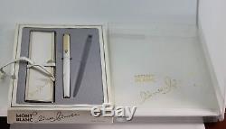 1976 NOS Montblanc #2018 Noblesse LINEA BIANCA WHITE Fountain Pen leather case
