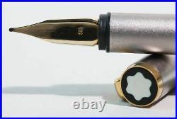 1980er Stahl & Gold MONTBLANC fountain pen NOBLESSE mit weicher 14c 585 M Feder