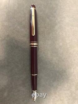 $600 Value Authentic Discontinued Meisterstuck Fountain Pen 144 Burgundy + Gift