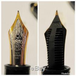 80' Montblanc Fountain Pen #149 Meisterstück nib14K Mediam White EF Evo Core