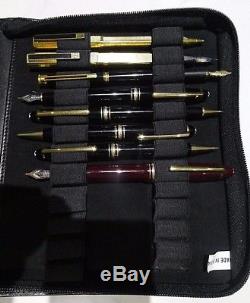 A Pouch Full of Pens 6 Montblanc, 2 Dunhill and 5 Lamy writing instruments