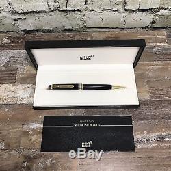 AUTHENTIC Montblanc Meisterstuck 164 Black & Gold Classique Ballpoint Pen 10883