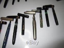 Big lot of fountain pens for parts or restoration WATERMAN MONTBLANC RIFKA etc