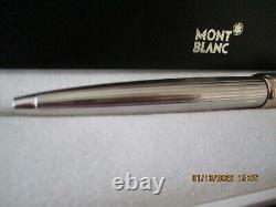 Boxed MONTBLANC Meisterstuck SOLITAIRE S. SILVER AG925 PINSTRIPE BALL POINT PEN