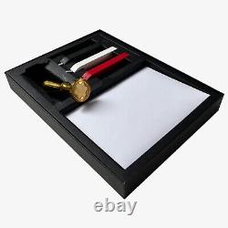 Boxed Montblanc Wax Seal Set With Brass Seal Stamp, 3 Wax Sticks & Envelopes