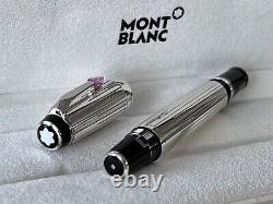 Brand New Montblanc Boheme Je T'Aime Sterling Silver Fountain Pen 18K B Nib