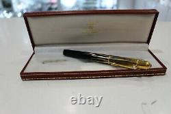 Cartier Mini Diabolo Lacquer Yellow Gold Plated Ruby Fountain Pen-Good&Authentic