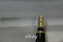 Cartier Mini Diabolo Lacquer Yellow Gold Plated Ruby Fountain Pen-Good&Authentic
