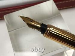 Cartier Must de Cartier gold plated fountain pen 18K medium gold nib