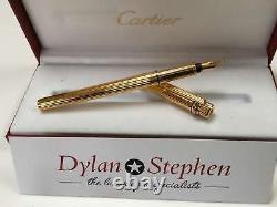Cartier Must de Cartier gold plated fountain pen 18K medium gold nib
