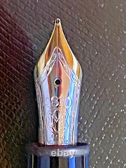 GENUINE Mont Blanc Meisterstuck Classique Black Fountain Pen Model 4810 14K Gold