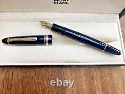 GENUINE Mont Blanc Meisterstuck Classique Black Fountain Pen Model 4810 14K Gold