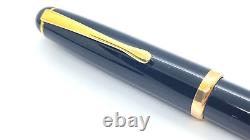 Gorgeous Montblanc 344 Fountain Pen, Black, Semi Flex, 14k Oblique Medium Nib