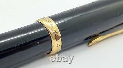 Gorgeous Montblanc 344 Fountain Pen, Black, Springy, 14k Fine Nib, Germany, Sb