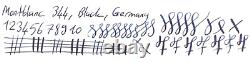 Gorgeous Montblanc 344 Fountain Pen, Black, Springy, 14k Fine Nib, Germany, Sb