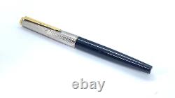 Gorgeous Montblanc Fountain Pen, Rolled Silver & Black, 14k Medium Nib, Sb