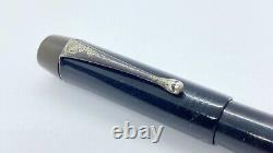 Gorgeous Montblanc Simplo Fountain Pen, Black, Springy, Medium Nib, 1930`s, Jm
