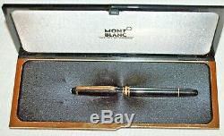 Little used MONTBLANC 144 Classic black fountain pen in case withcartridges