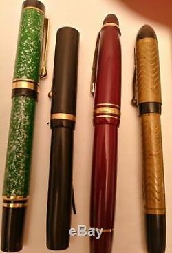 Lot of 9 Vintage Fountain & 1 Vintage Ballpoint Pens, Incl. Waterman, Montblanc