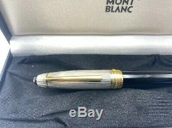 MONTBLANC 146 DS LeGrand Fountain Pen Doue Sterling Silver 18K nib +case Boxed