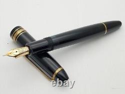 MONTBLANC 14K Gold 585 MEISTERSTUCK 146 Piston Fountain Pen Black Used