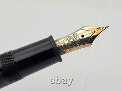 MONTBLANC 14K Gold 585 MEISTERSTUCK 146 Piston Fountain Pen Black Used