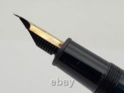 MONTBLANC 14K Gold 585 MEISTERSTUCK 146 Piston Fountain Pen Black Used