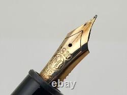 MONTBLANC 14K Gold 585 MEISTERSTUCK 146 Piston Fountain Pen Black Used