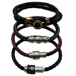 MONTBLANC 4 Pcs Meisterstuck Gold, Timewalker SS3 Red &Black, Wired Bracelets