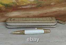 MONTBLANC Boheme Lacquer with Akoya Pearl Ballpoint Pen & Leather Case NEAR MINT