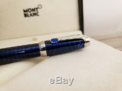 MONTBLANC Boheme Paso Doble Bleu Blue Gem Platinum Trim Rollerball Pen, MINT