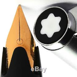 MONTBLANC Junior 622 Black & Chrome Fountain Pen 1970s GOOD DAILY USER