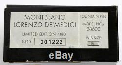 MONTBLANC LORENZO DE MEDICI 1992 Limited Edition Patron of the Arts 1222/4810