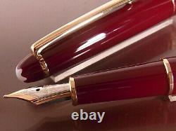 MONTBLANC Meisterstck Fountain Pen 144R Bordeaux Classique 14K Gold Nib M Rare