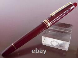 MONTBLANC Meisterstck Fountain Pen 145 Bordeaux Classique 14K Gold Nib F Used