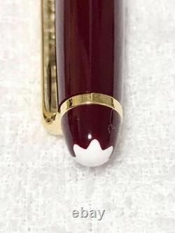 MONTBLANC Meisterstck Fountain Pen Bordeaux 14K 585 withserial & Germany Cleaned