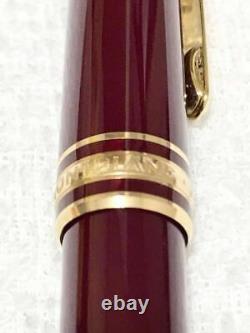 MONTBLANC Meisterstck Fountain Pen Bordeaux 14K 585 withserial & Germany Cleaned