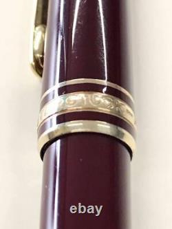 MONTBLANC Meisterstck Fountain Pen Bordeaux 18K 750 Gold W-Germany Cleaned