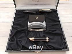 MONTBLANC Meisterstuck 149 Foutain Pen with 18K Nib & Pen Stand Set, RARE