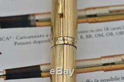 MONTBLANC Meisterstück 149 Solitaire 18k 750 Pinstriped Yellow Gold Fountain Pen