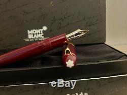 MONTBLANC Meisterstuck Burgundy Red 14K Gold Nib 146R Fountain Pen, NEAR MINT