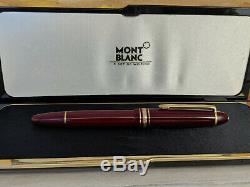 MONTBLANC Meisterstuck Burgundy Red F 14K Gold Nib No. 146 Fountain Pen