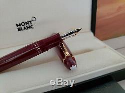 MONTBLANC Meisterstuck Burgundy Red LeGrand 146 Size Fountain Pen, EXCELLENT