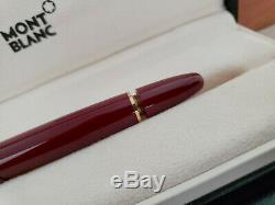 MONTBLANC Meisterstuck Burgundy Red LeGrand 146 Size Fountain Pen, EXCELLENT