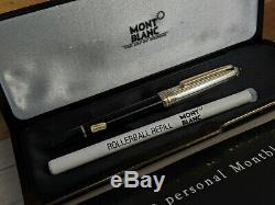 MONTBLANC Meisterstuck Solitaire Doue Sterling Silver 163 Rollerball Pen, NOS