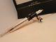 MONTBLANC Meisterstuck Solitaire Sterling Silver 18K F Nib 146 Fountain Pen, NOS