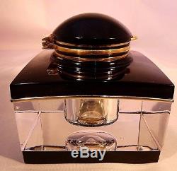 MONTBLANC No149 Fountain Pen set in Crystal & Resin stand + matching Inkwell
