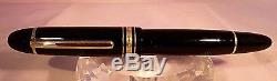 MONTBLANC No149 Fountain Pen set in Crystal & Resin stand + matching Inkwell